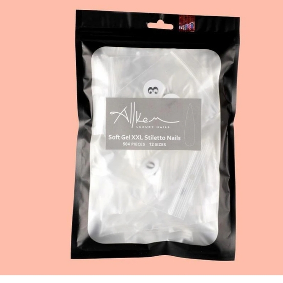 Allkem Luxury Nails Soft Gel XXL Stiletto Nails 2 Bags Of 504 Pieces 12 Sizes - Picture 5 of 9